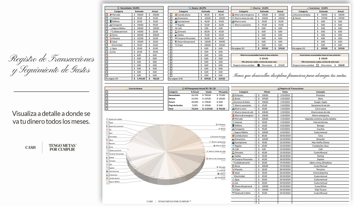 CASH. Planificador Financiero Mensual