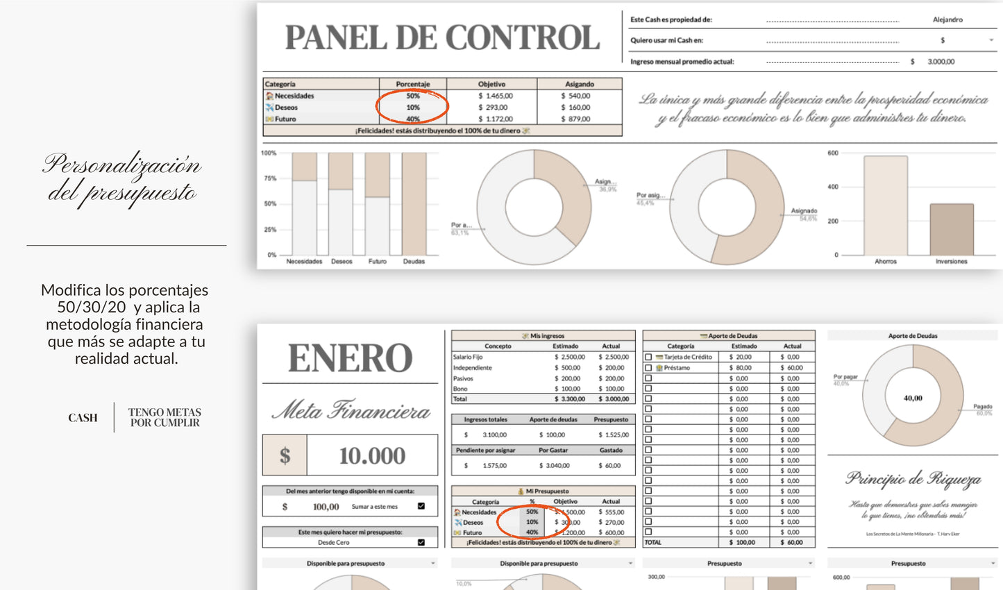 CASH. Planificador Financiero Mensual