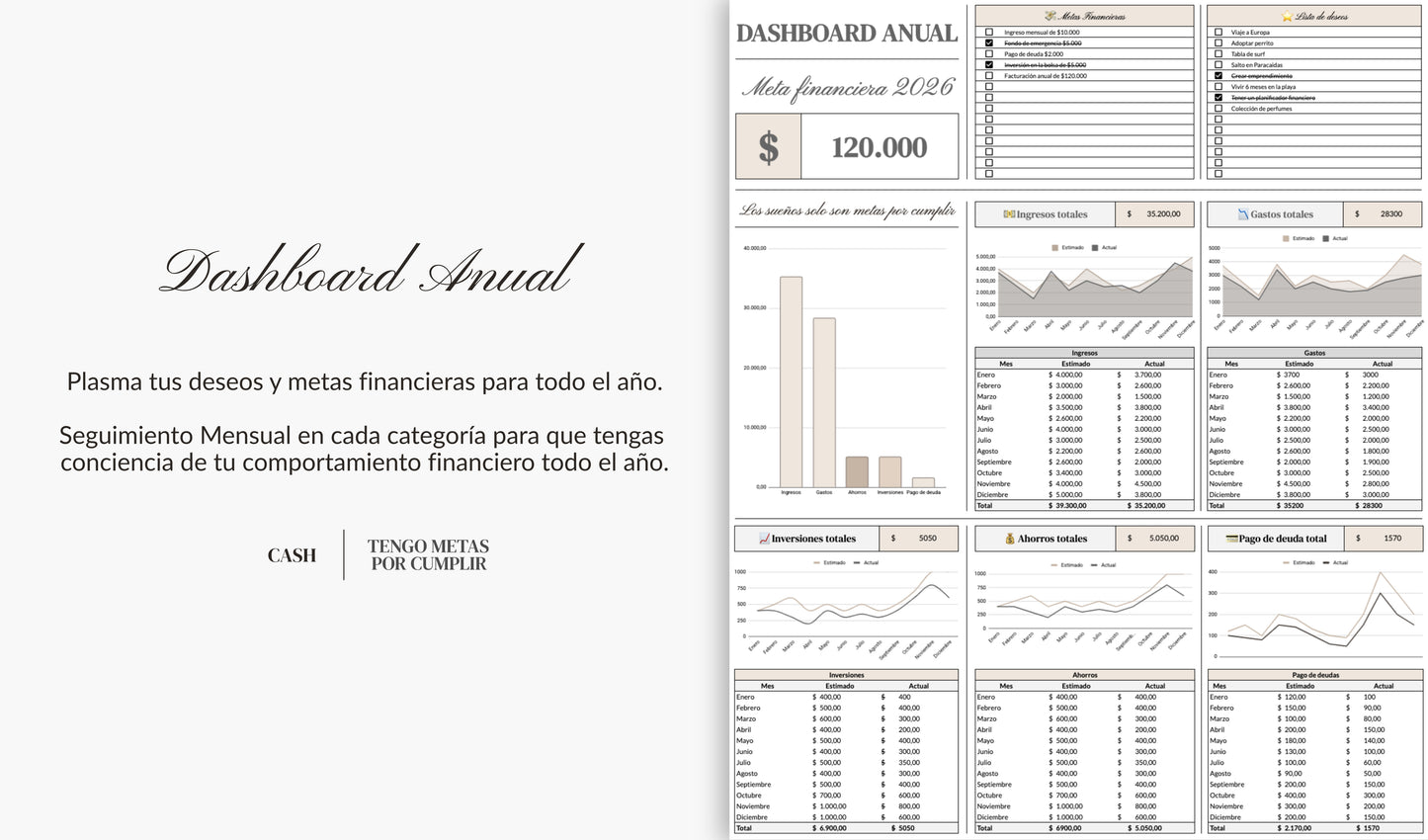 CASH. Planificador Financiero Mensual
